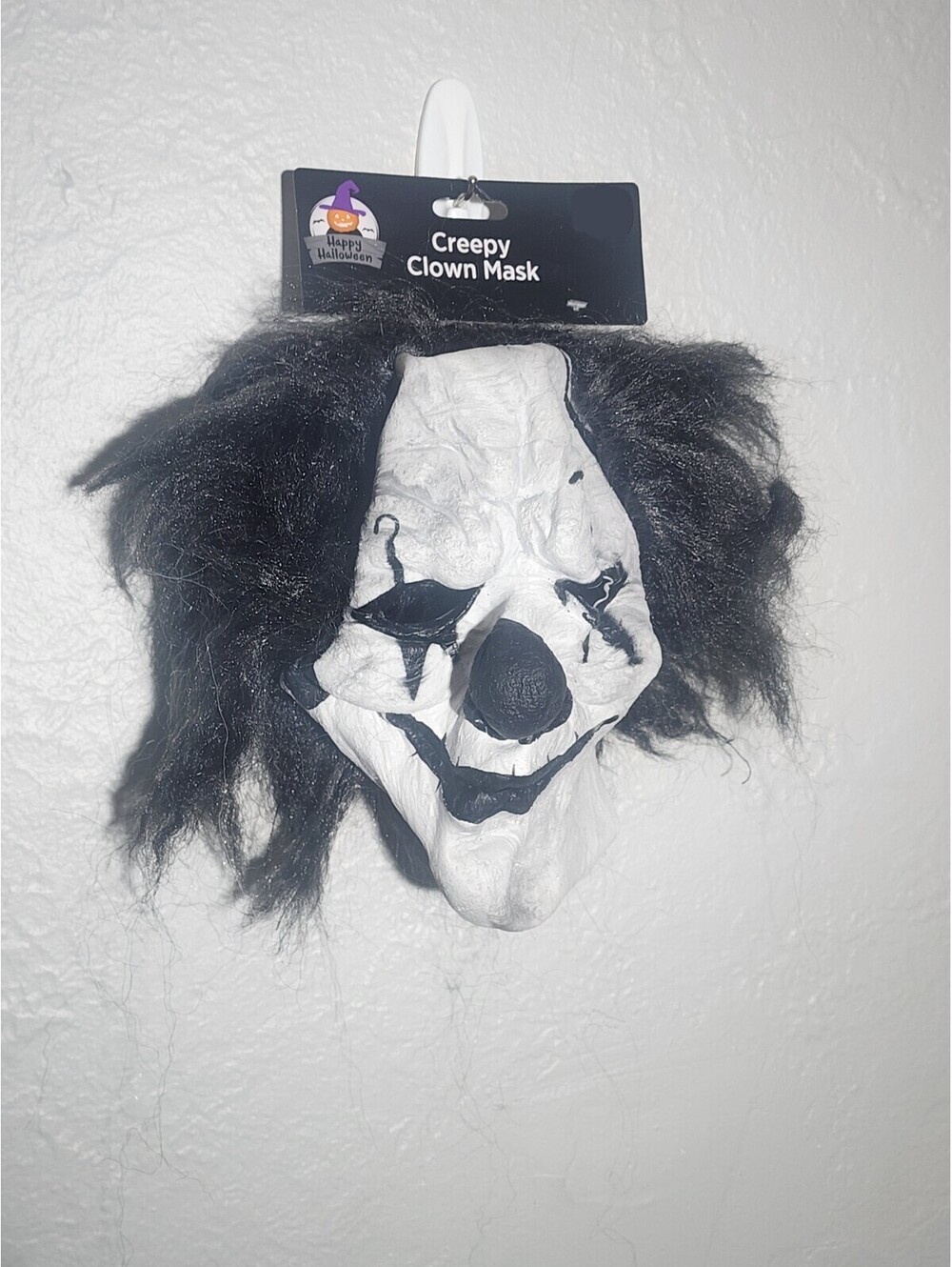 Creepy Evil Scary Halloween Clown Mask Rubber Latex GREEN HORNED CLOWN